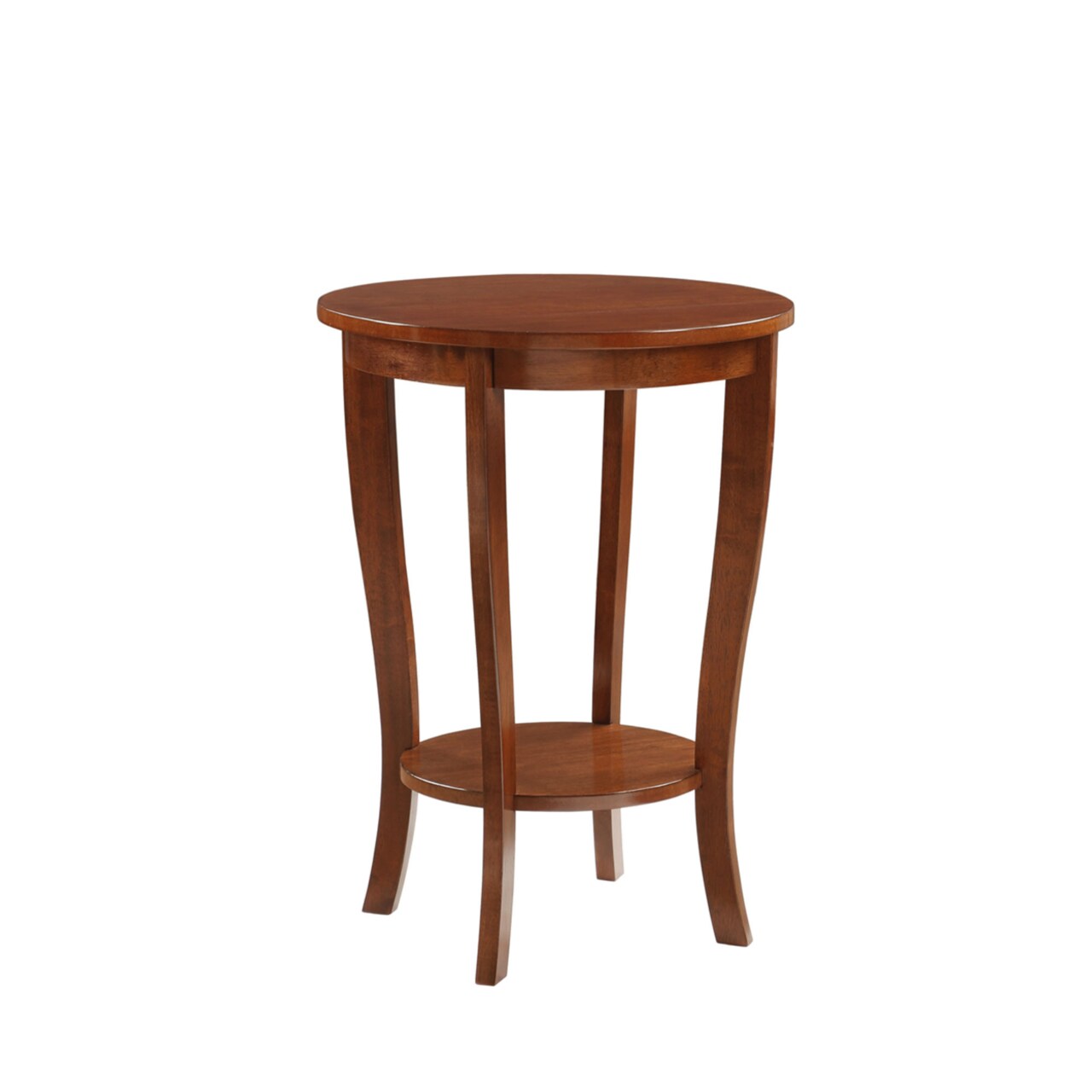 Convenience Concepts American Heritage Round End Table, Mahogany